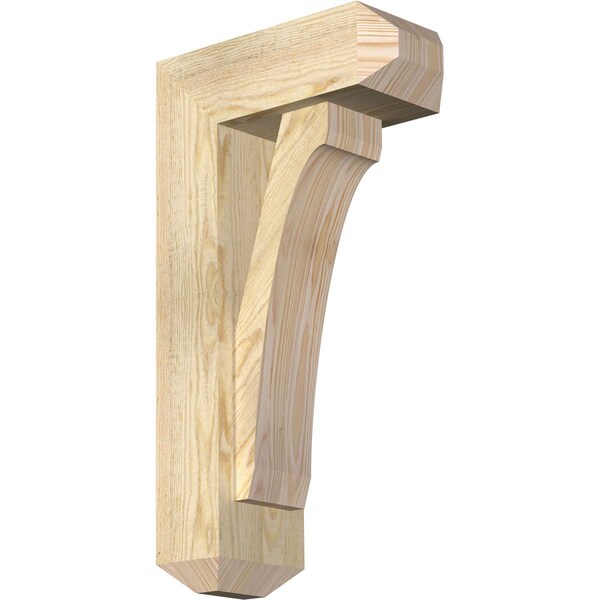 Ekena Millwork Legacy Craftsman Rough Sawn Bracket w/ Offset Brace, Douglas Fir, 6"W x 14"D x 26"H BKT0604X14X26LEC04RDF - main